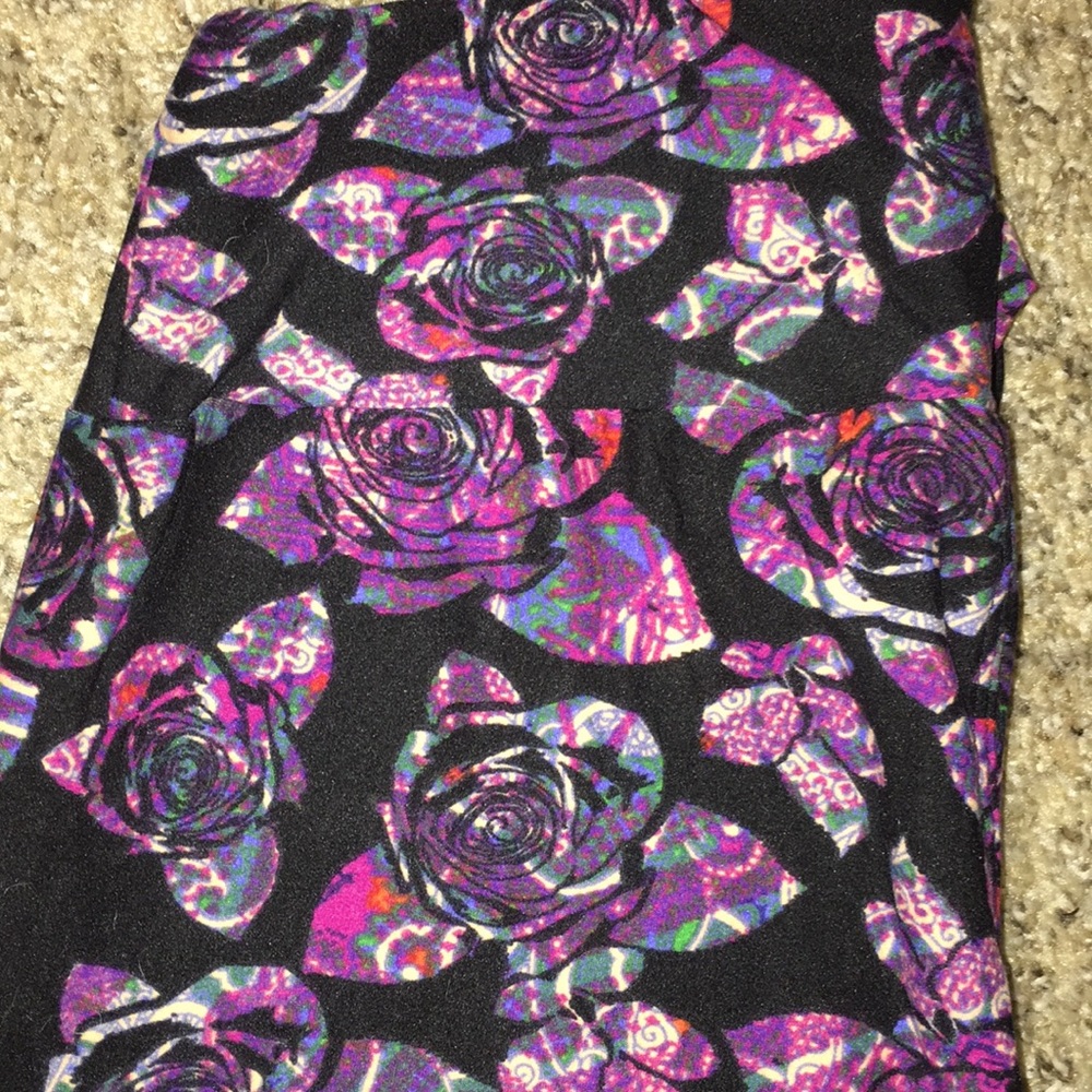 Lularoe black multi color leggings
